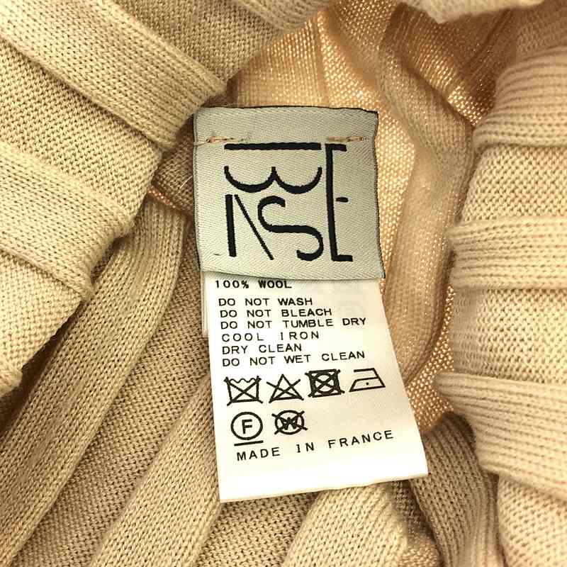 BASErange / ベースレンジ ウール ワイドリブ タートルネックニット