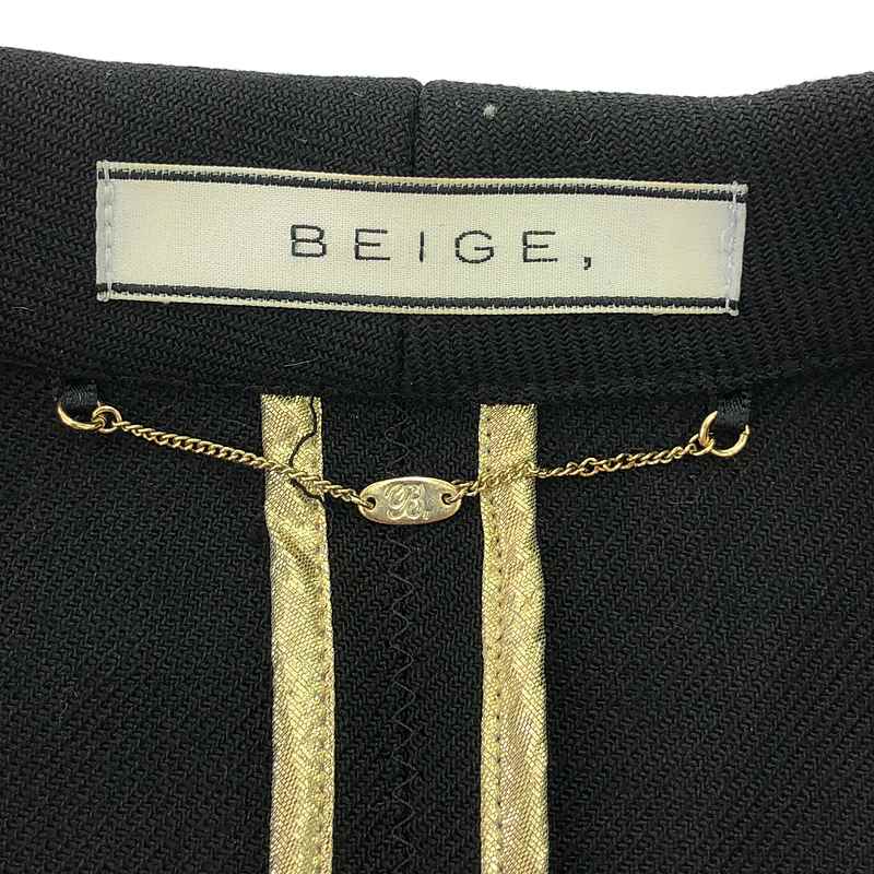 BEIGE， / ベイジ ウール タキシードジャケット
