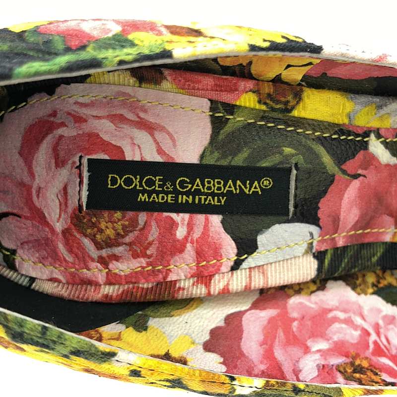 DOLCE＆GABBANA / ドルチェ＆ガッバーナドルガバ フラワー ジャガード ビジュー 装飾 ヒール パンプス