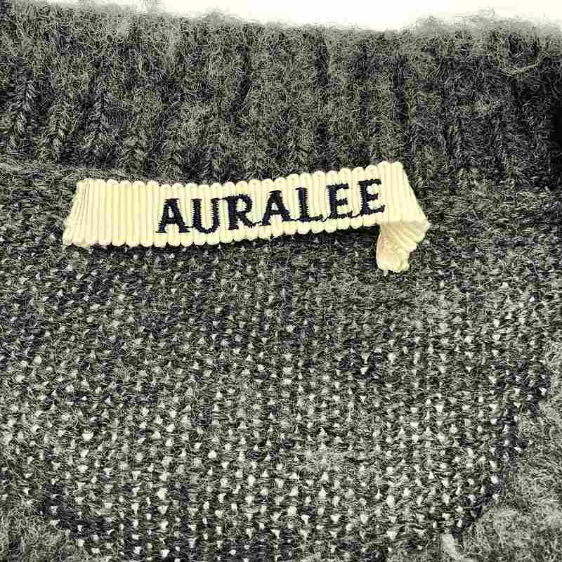 AURALEE / オーラリー BRUSHED WOOL CASHMERE SILK KNIT P/O ブラッシュド ウールカシミヤシルク ニット プルオーバー