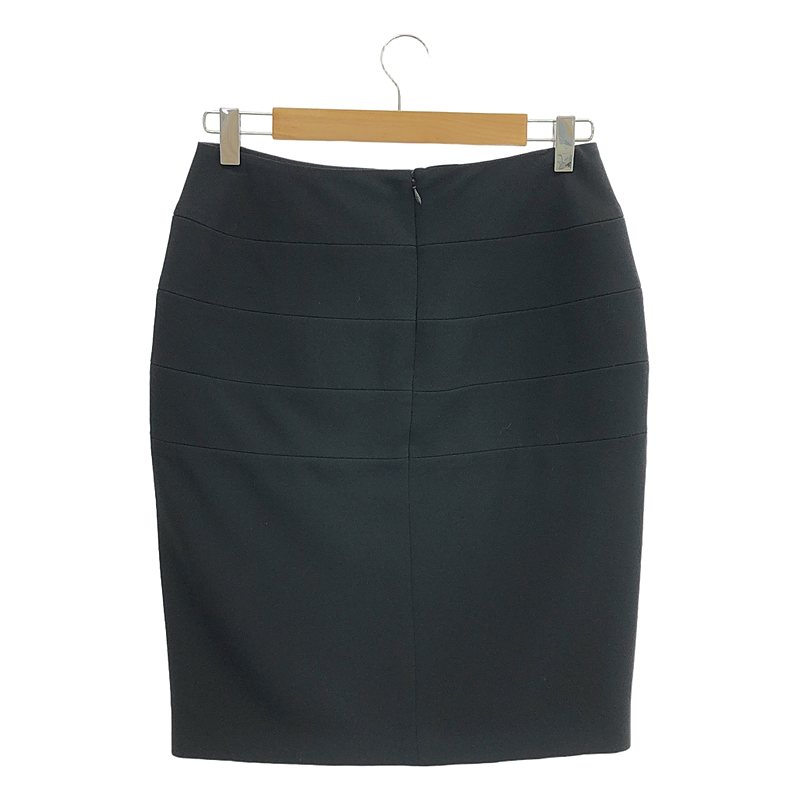 BALENCIAGA / バレンシアガ トリアセテート バックジップ スカート / 総裏地