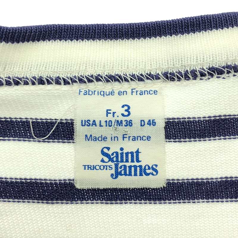 SAINT JAMES / セントジェームス 推定1970s〜 vintage フランス製 旧タグ OUESSANT BORDER / ウェッソン ボーダー ボートネック バスクカットソー