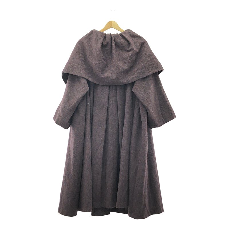 madder madder / マダマダ ウール ビッグカラー ジップ コート / 総裏地