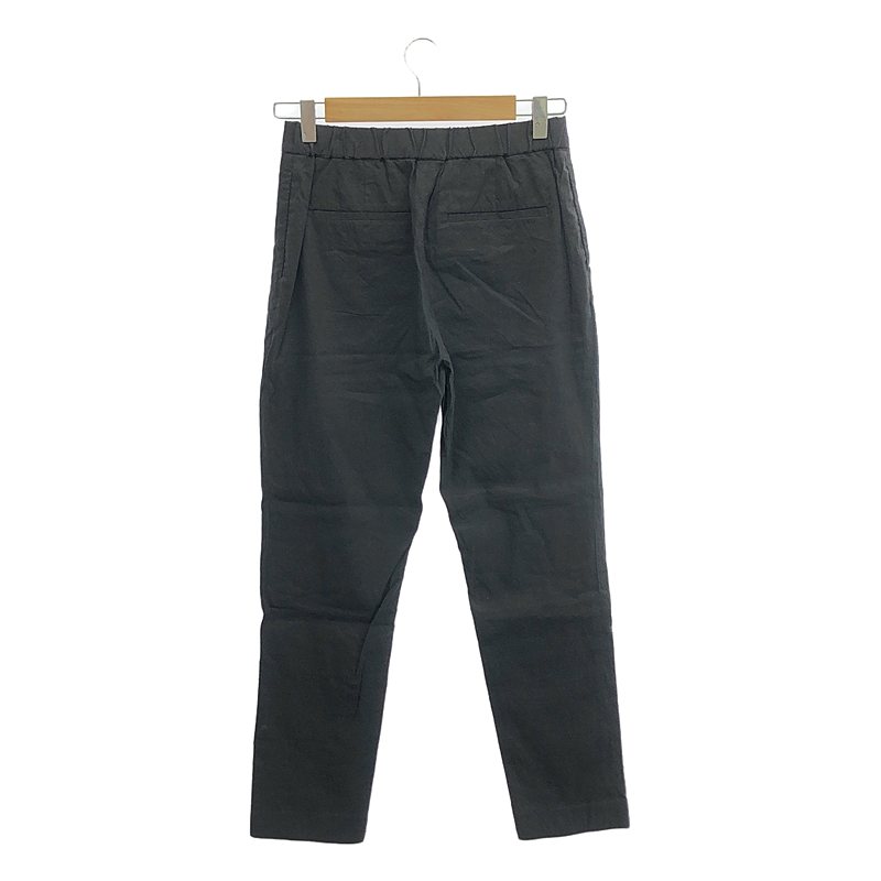 その他 リネン ストレッチ スラックス パンツ