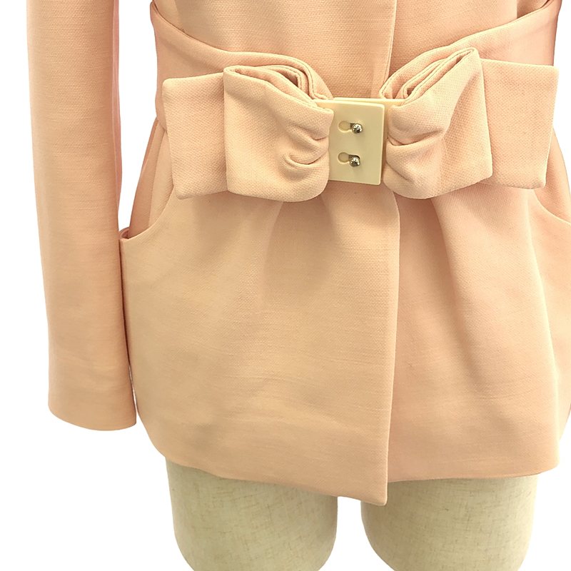 RED VALENTINO / レッドヴァレンティノ ウエスト リボン ラウンドネック ジャケット