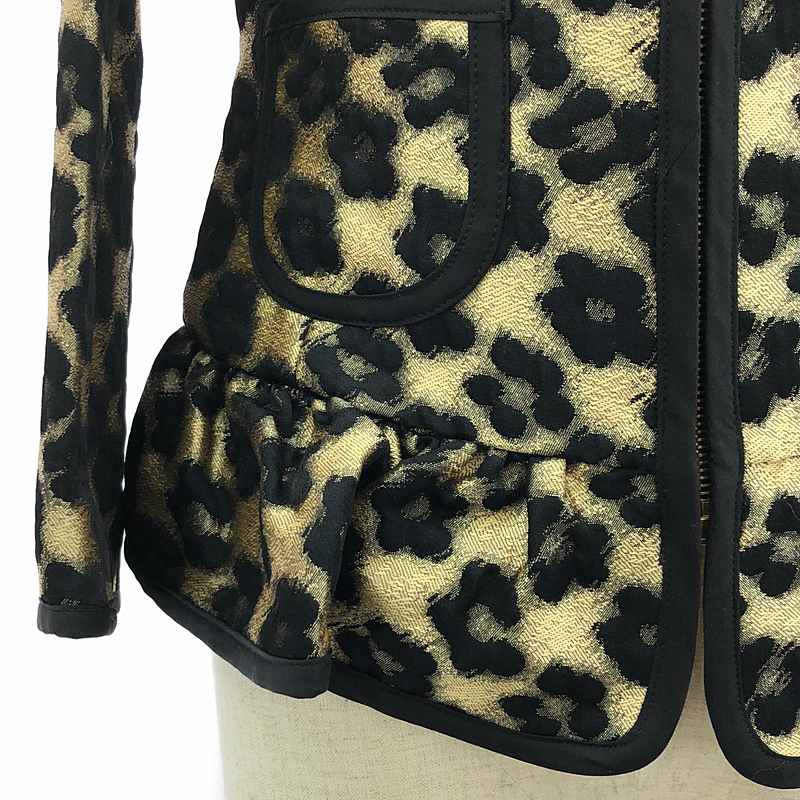 RED VALENTINO / レッドヴァレンティノ ノーカラー フラワー レオパード ジャケット