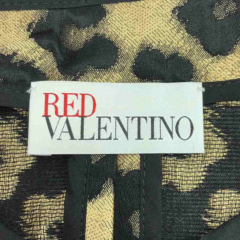 RED VALENTINO / レッドヴァレンティノ ノーカラー フラワー レオパード ジャケット