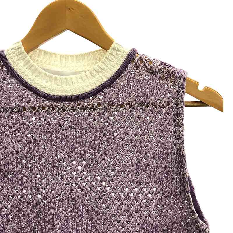 Mame Kurogouchi / マメクロゴウチ Sleeveless Scala Knit Tops ニットベスト