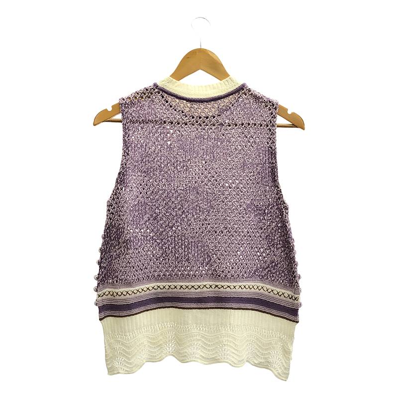 Mame Kurogouchi / マメクロゴウチ Sleeveless Scala Knit Tops ニットベスト