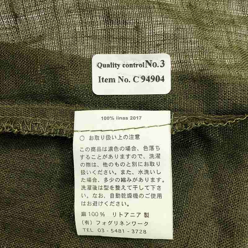 fog linen work / フォグリネンワーク リネン プリーツ ボリューム ワンピース