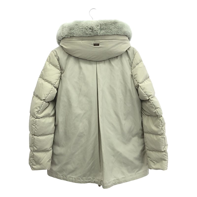 その他 バイカラー ダウンコート ファーフーディ