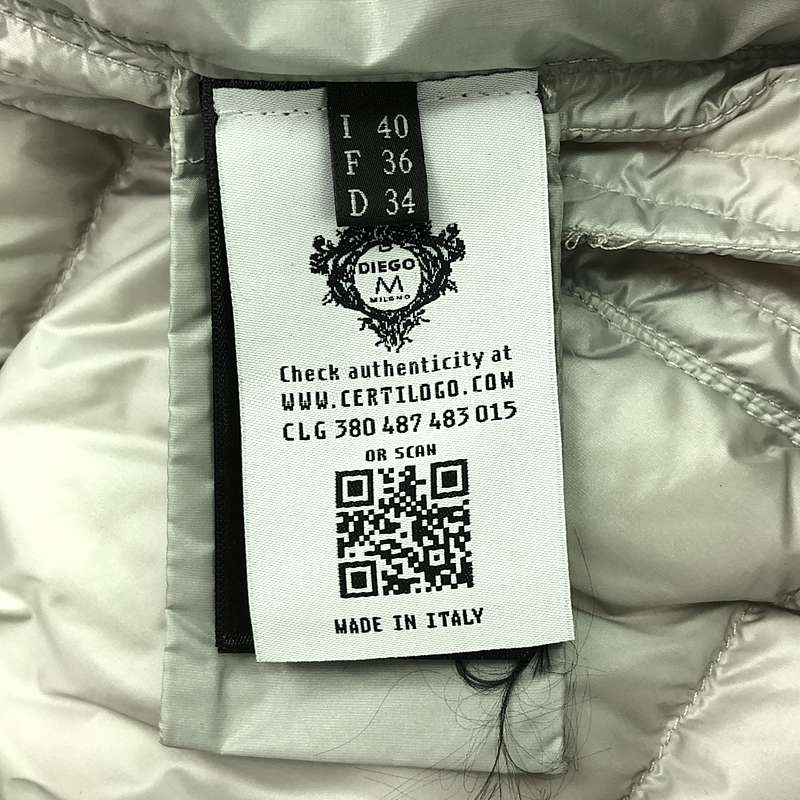 その他 バイカラー ダウンコート ファーフーディ