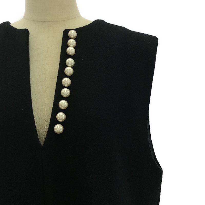 その他 ウール パール Vネック ワンピース