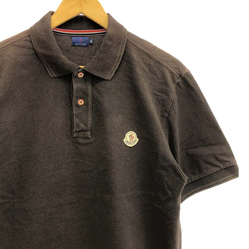 MONCLER / モンクレール 90-00s オールド 青タグ ロゴワッペン 鹿の子 ポロシャツ