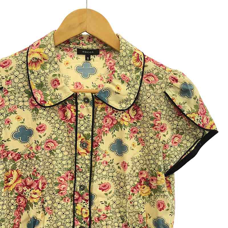 その他 フラワーフリルスリーブワンピース