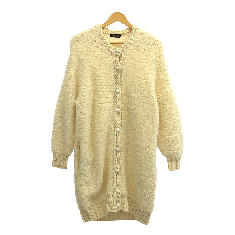 Drawer / ドゥロワー ボア リブニット エルボーパッチ  ロングコート