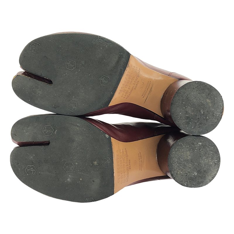 Maison Margiela / メゾンマルジェラ Tabi タビ レザー シリンダーヒール ショートブーツ