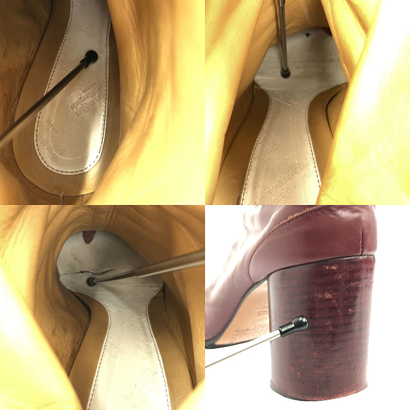 Maison Margiela / メゾンマルジェラ Tabi タビ レザー シリンダーヒール ショートブーツ