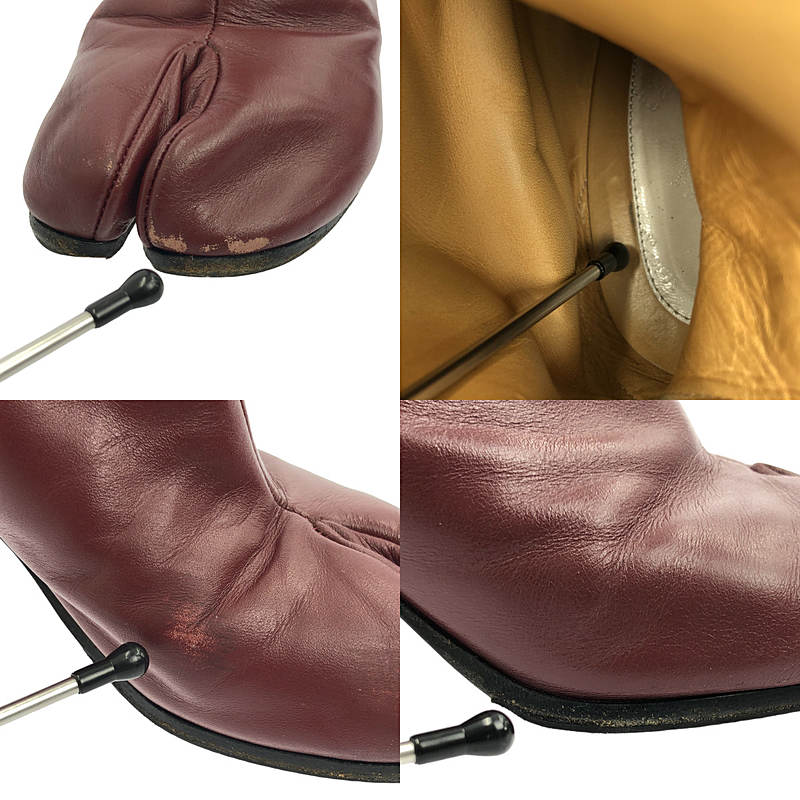 Maison Margiela / メゾンマルジェラ Tabi タビ レザー シリンダーヒール ショートブーツ