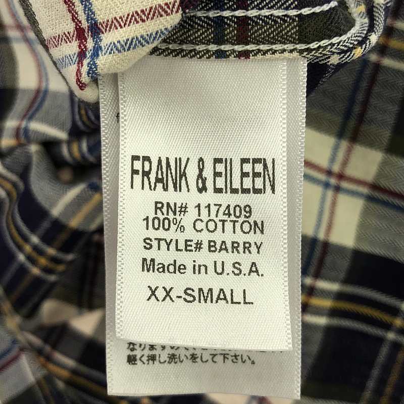 Frank&Eileen / フランクアンドアイリーン コットン チェック シャツ