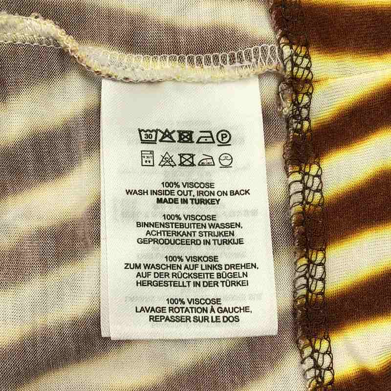 DRIES VAN NOTEN / ドリスヴァンノッテン Lem Lye サイド スリット 柄 ロング ワンピース