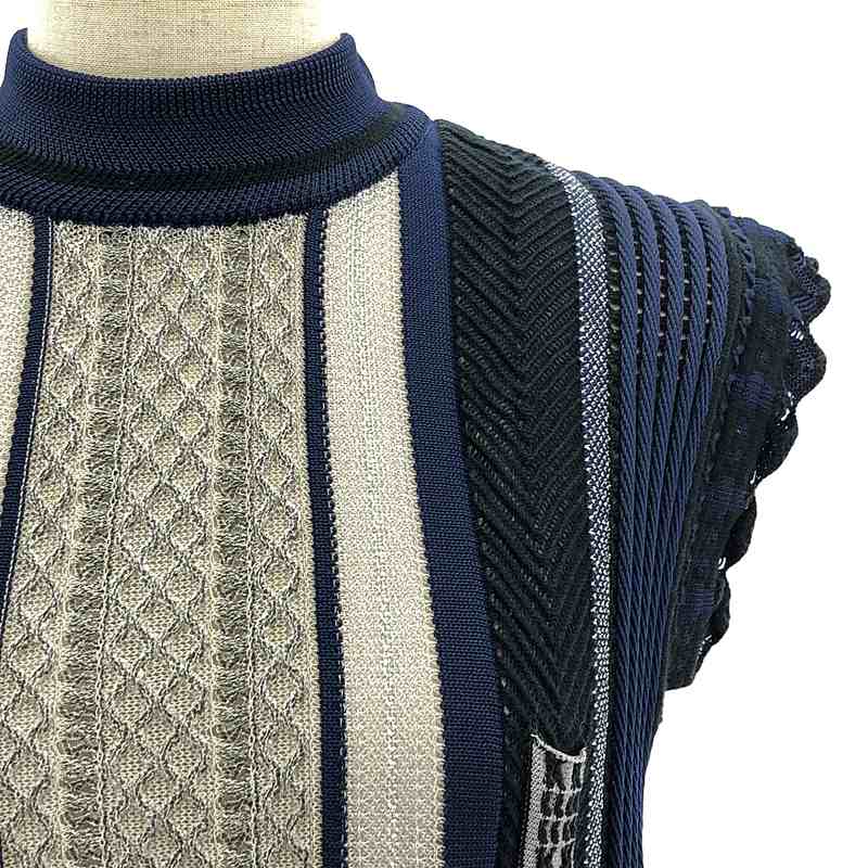 Mame Kurogouchi / マメクロゴウチ Net Stripe Tops ニットトップス