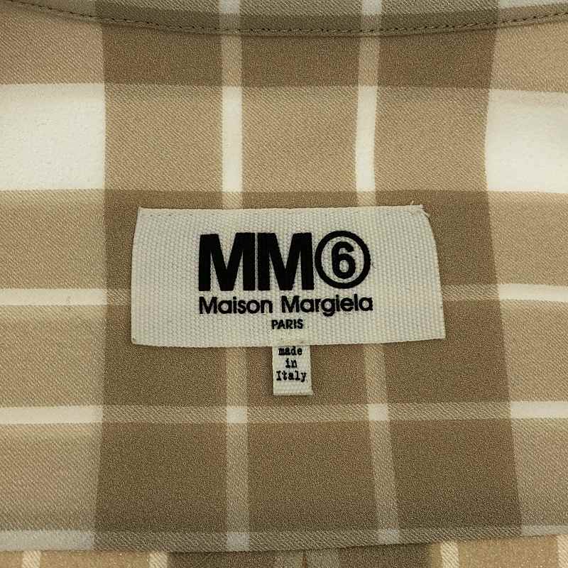 MM6 Maison Margiela / エムエムシックスメゾンマルジェラ チェック 切替 シャツ ワンピース