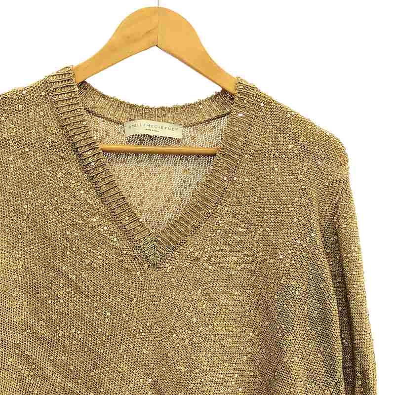 STELLA McCARTNEY / ステラマッカートニー スパンコールVネックニット