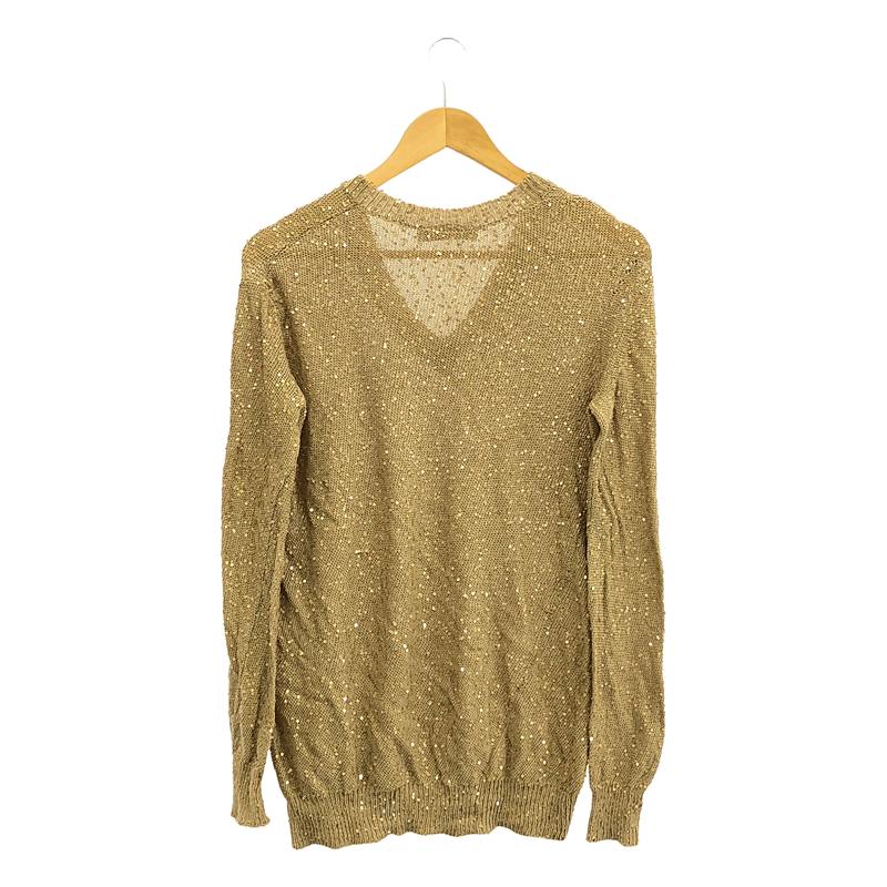 STELLA McCARTNEY / ステラマッカートニー スパンコールVネックニット