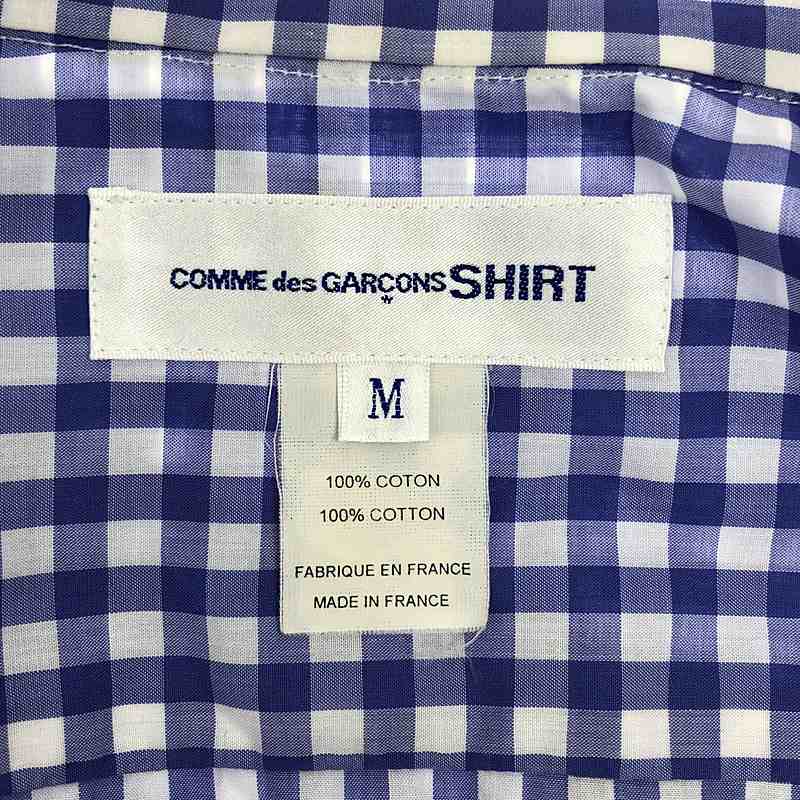 COMME des GARCONS SHIRT / コムデギャルソンシャツ フロントパッチワーク ギンガムチェック コットン シャツ