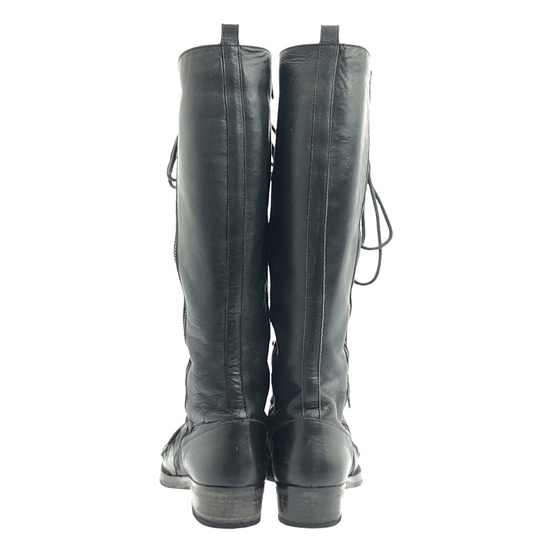 ANN DEMEULEMEESTER / アンドゥムルメステール Triple Lace-Up Long Boots レザーブーツ