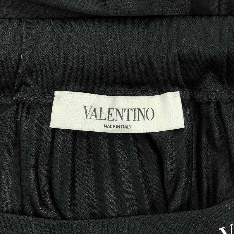 VALENTINO / ヴァレンティノ Pleated Tech Jersey & Lace Skirt レース切替 ジャージー プリーツスカート