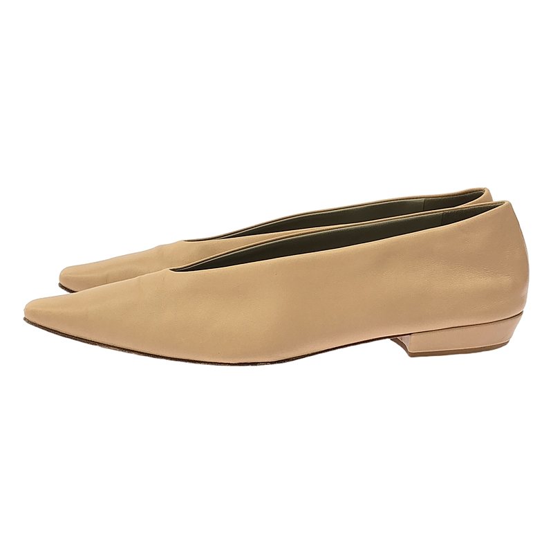 BOTTEGA VENETA / ボッテガヴェネタ Almond Nappa レザー フラットパンプス