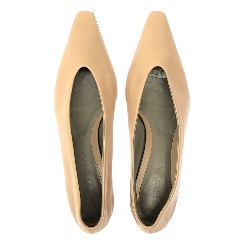 BOTTEGA VENETA / ボッテガヴェネタ Almond Nappa レザー フラットパンプス