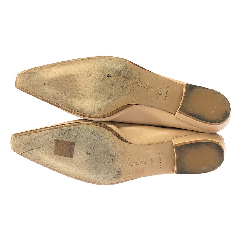 BOTTEGA VENETA / ボッテガヴェネタ Almond Nappa レザー フラットパンプス