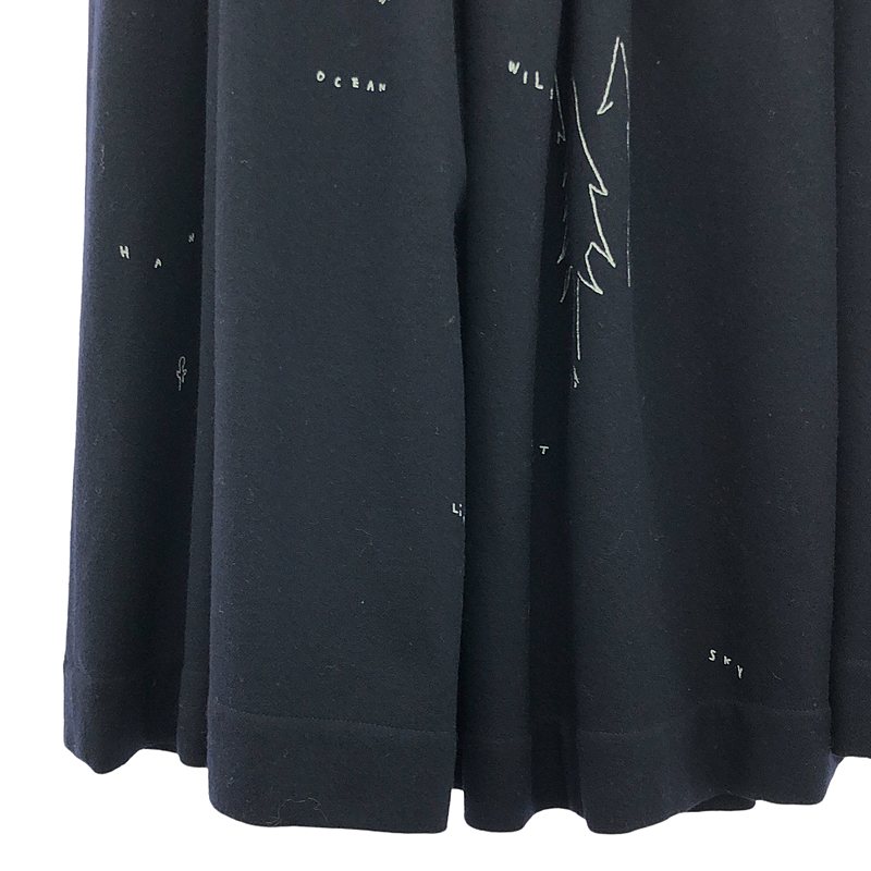 mina perhonen / ミナペルホネン whisper ウール ランダムタック スカート