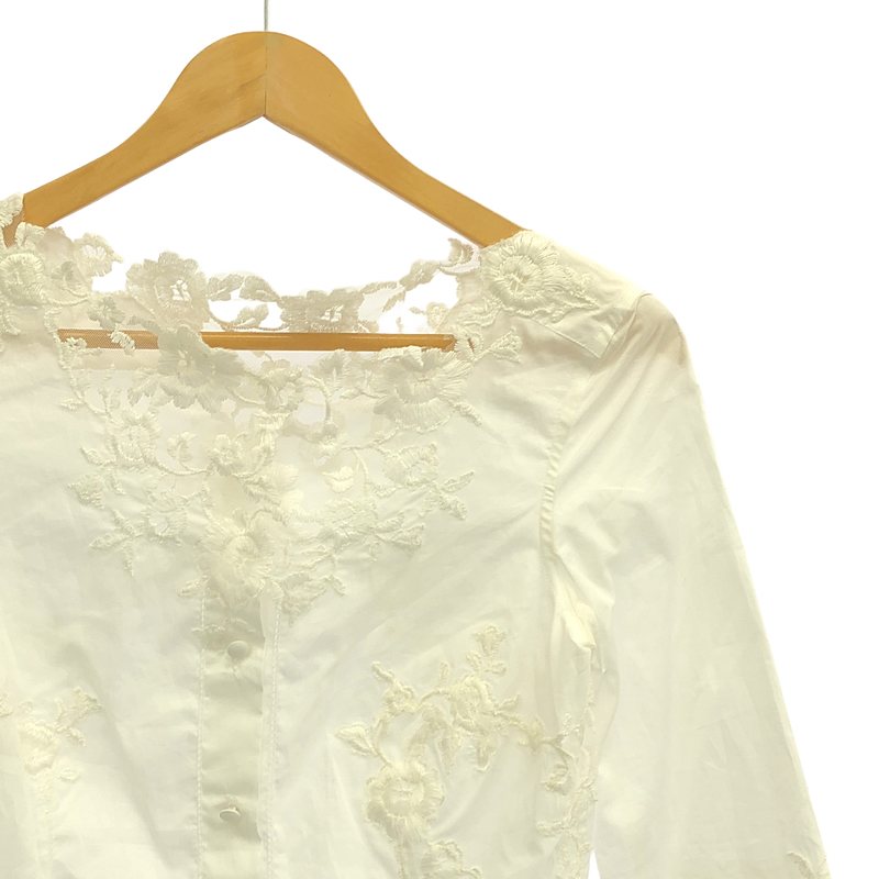 ERMANNO SCERVINO / エルマンノシェルヴィーノ コットン エンブロイダリー シャツ ブラウス