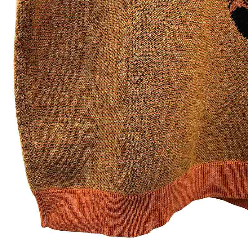 JUNYA WATANABE MAN / ジュンヤワタナベマン Multi Material Mix Jacqueard Tiger Pattern ハーフスリーブ ニット