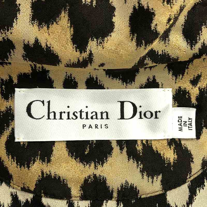 Christian Dior / クリスチャンディオール レオパード ジャカード アノラック ジャケット BEE刺しゅう ユニセックス パーカー