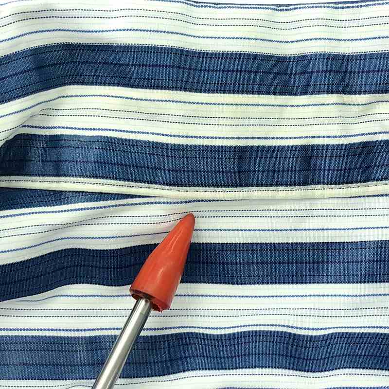 sacai / サカイ 裁断 ストライプ タック シャツワンピース