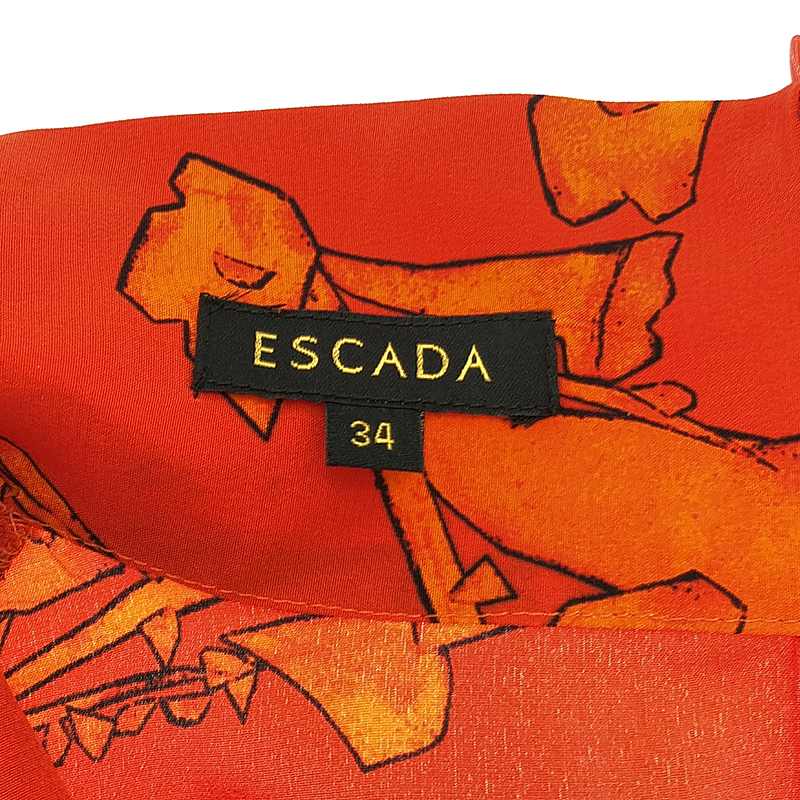 その他 総柄 バックジップ タイ  ブラウス