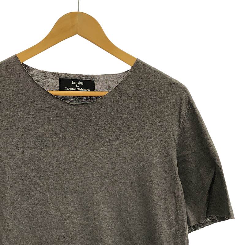 kujaku / クジャク コットン リネン カットオフ Tシャツ カットソー