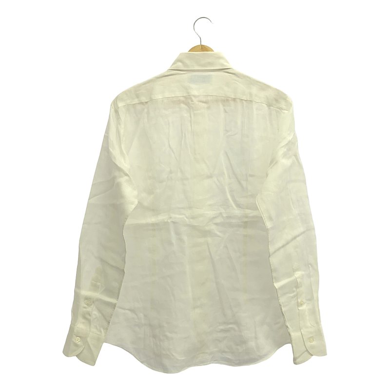 その他 リネン ワイドカラーシャツ