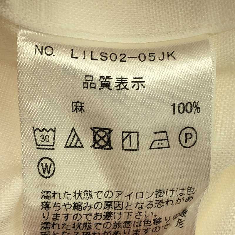 その他 リネン ワイドカラーシャツ