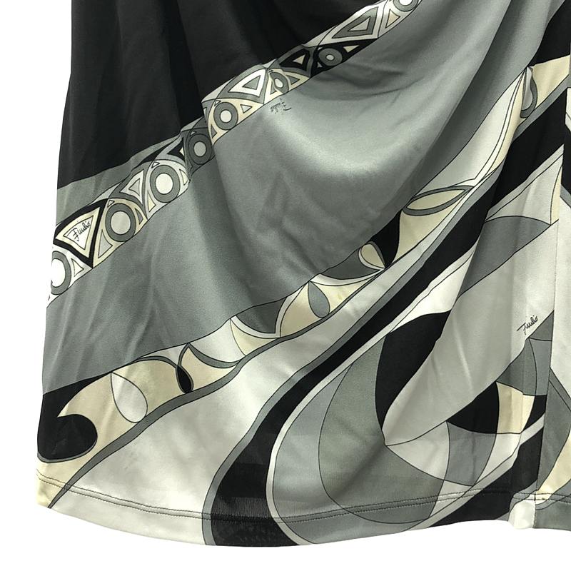 EMILIO PUCCI / エミリオプッチ レーヨン 総柄 ドレス ワンピース / 総裏地