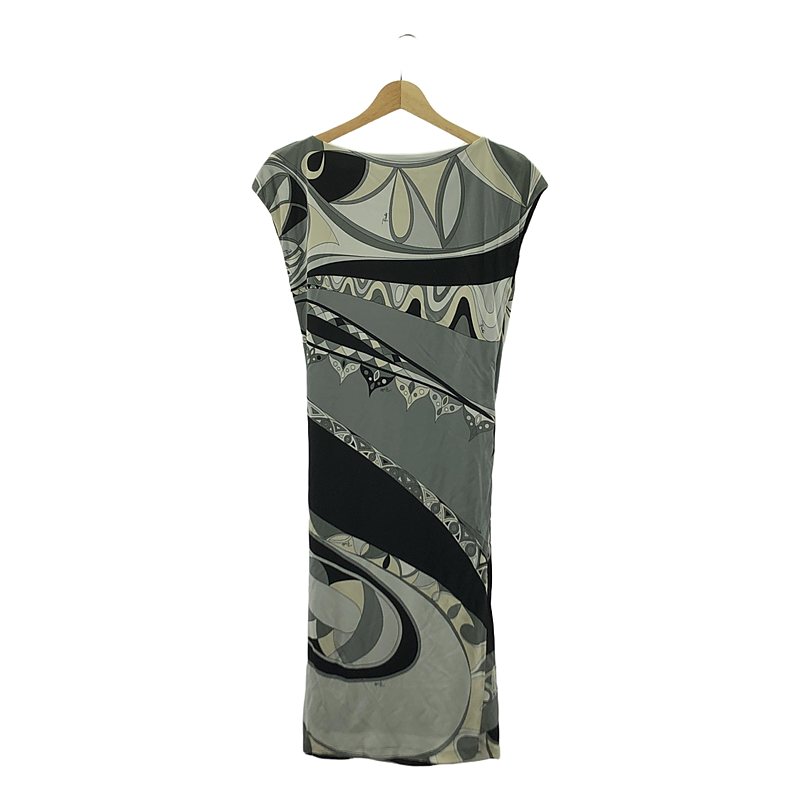 EMILIO PUCCI / エミリオプッチ レーヨン 総柄 ドレス ワンピース / 総裏地