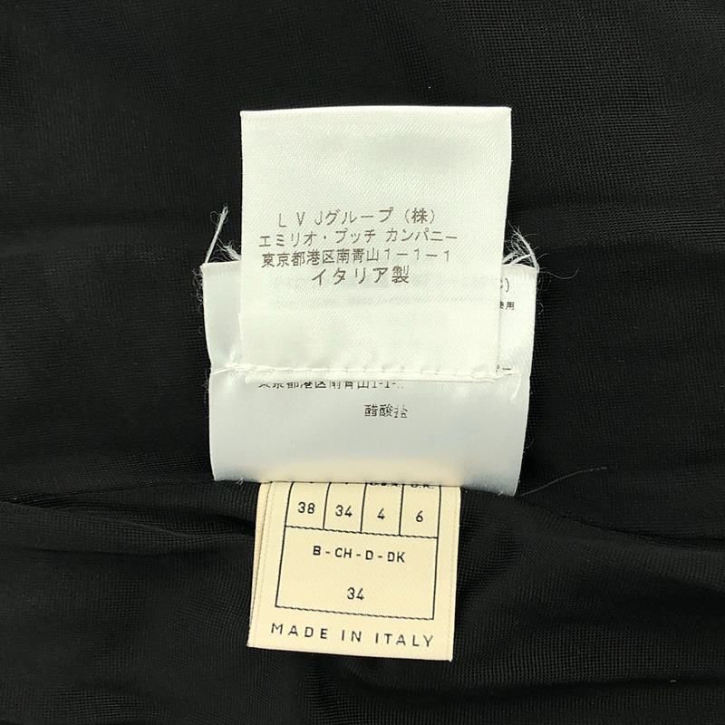 EMILIO PUCCI / エミリオプッチ レーヨン 総柄 ドレス ワンピース / 総裏地