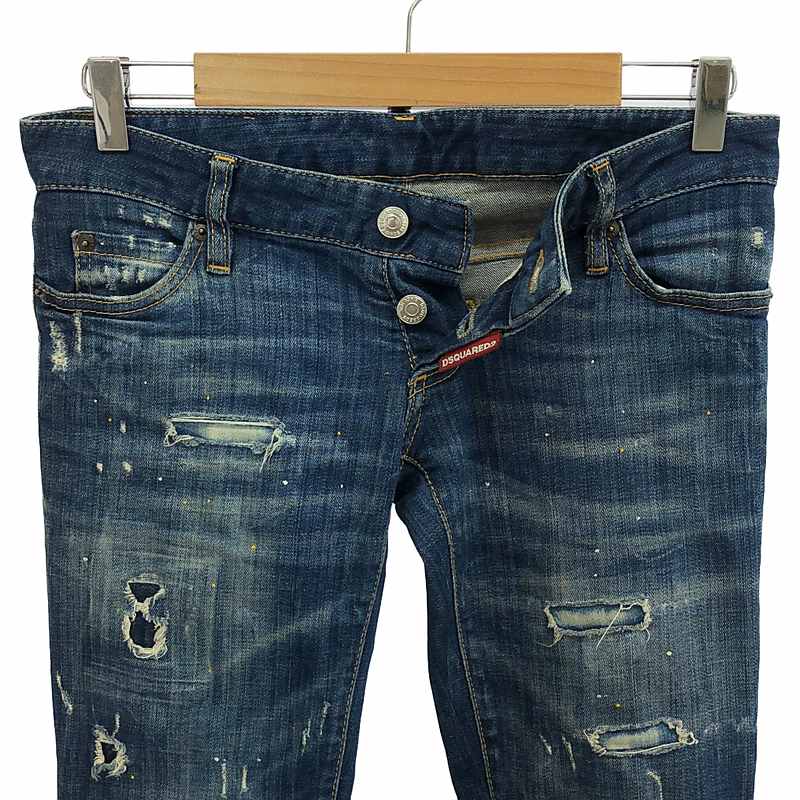 DSQUARED2 / ディースクエアード Pat Jean ダメージ加工 ストレッチ スキニー デニムパンツ