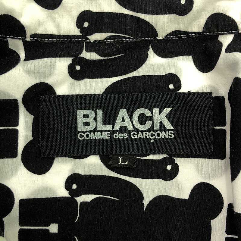 BLACK COMME des GARCONS / ブラックコムデギャルソン ×MEDICOM TOY メディコムトイ ベアブリック 総柄 コットン シャツ