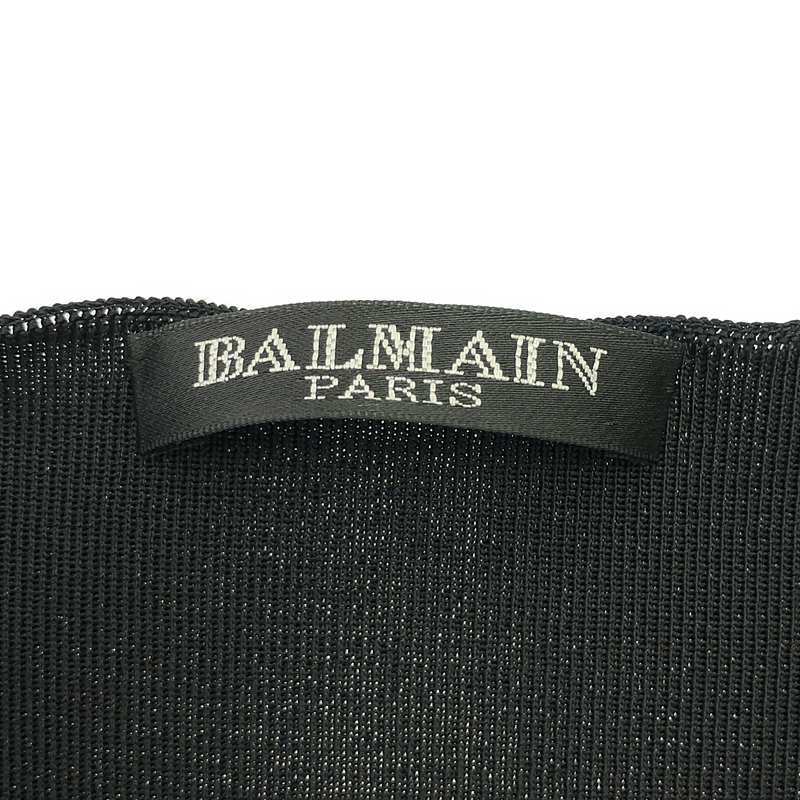 BALMAIN / バルマン ビジュー 装飾 サイドジップ ドレス ワンピース